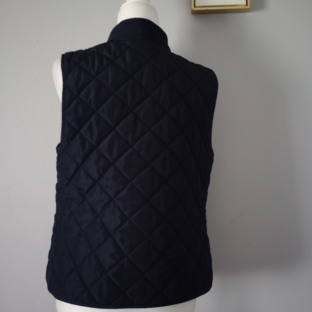 Vest Puffer Lightweight Loft blue Medium zipper front 2 Pockets good condi - Picture 2 of 6